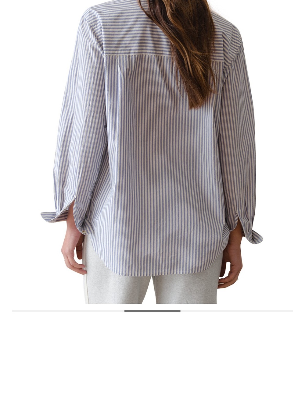 Marine layer Jane Relaxed Shirt in Cali Poplin size xs NWT blue and white stripe - Picture 2 of 3
